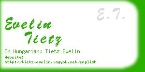 evelin tietz business card